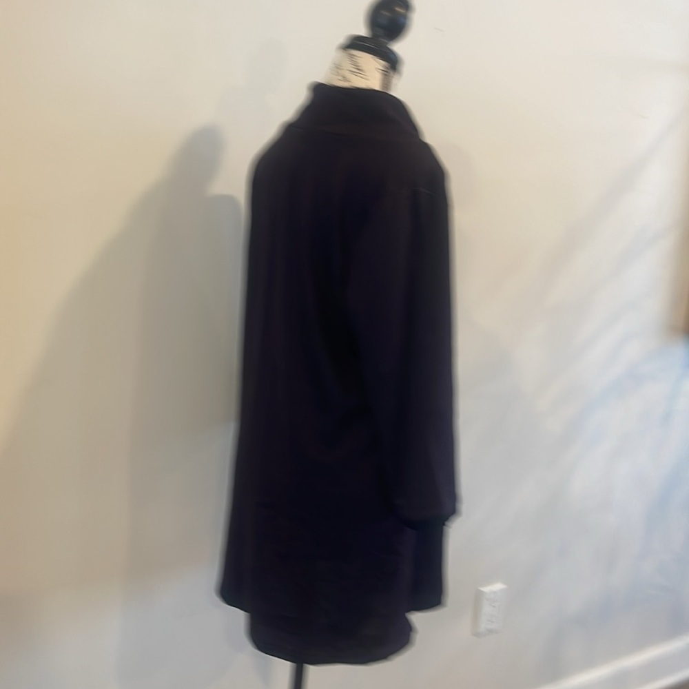 Chic Black and Aubergine Tunic Top - Picture 4 of 4